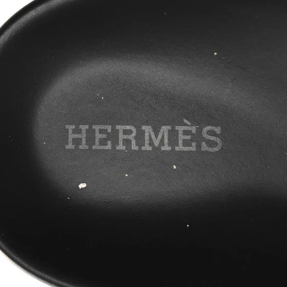 Hermes Calfskin Womens Chypre Sandals Naturel