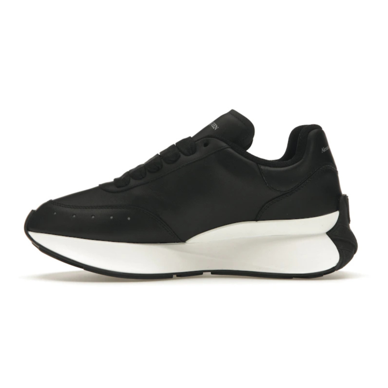 Alexander Mcqueen Oversized Graffiti Sprint Runner – Black White