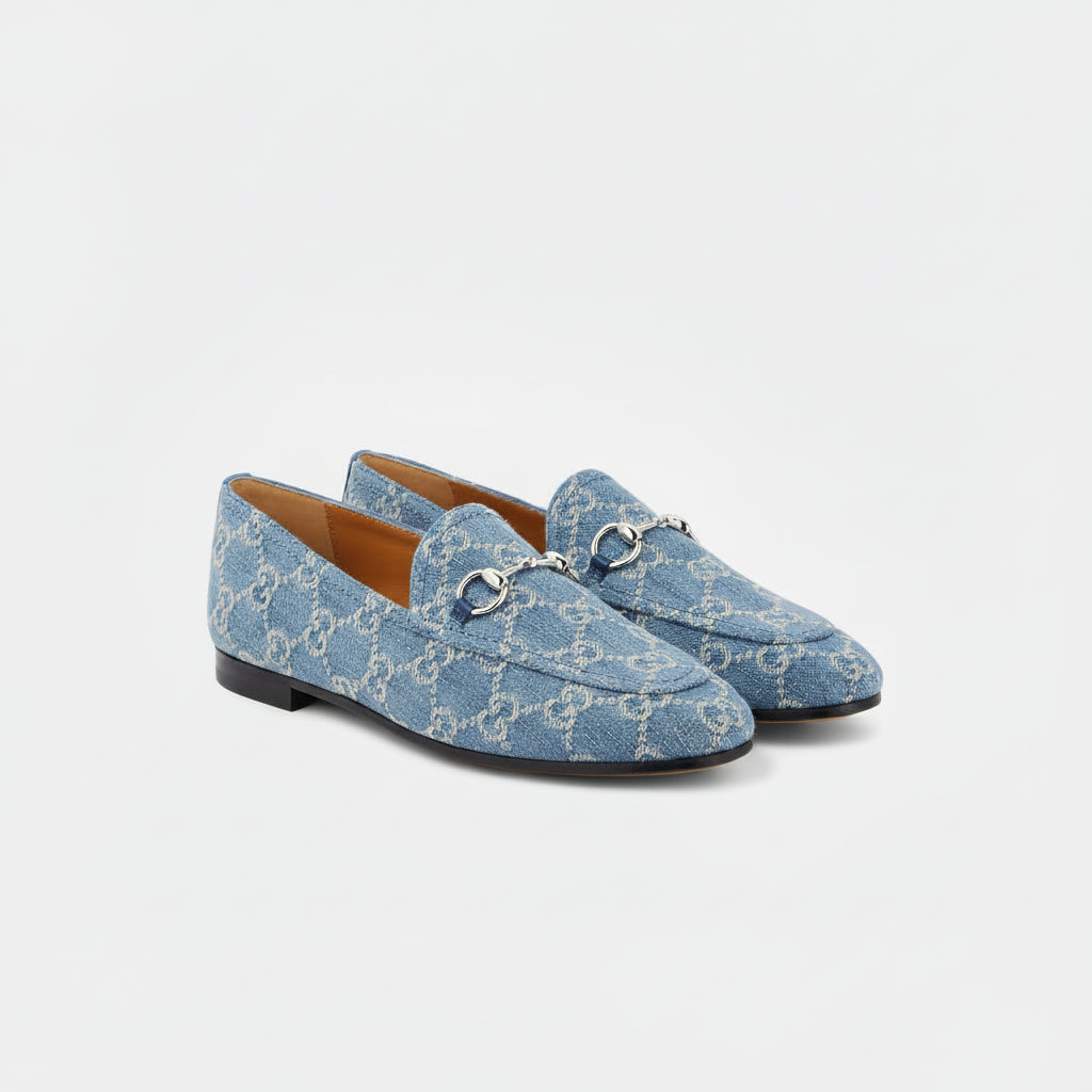 Gucci New Jordaan GG denim loafers