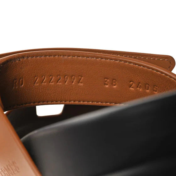 Hermes Calfskin Womens Chypre Sandals Naturel