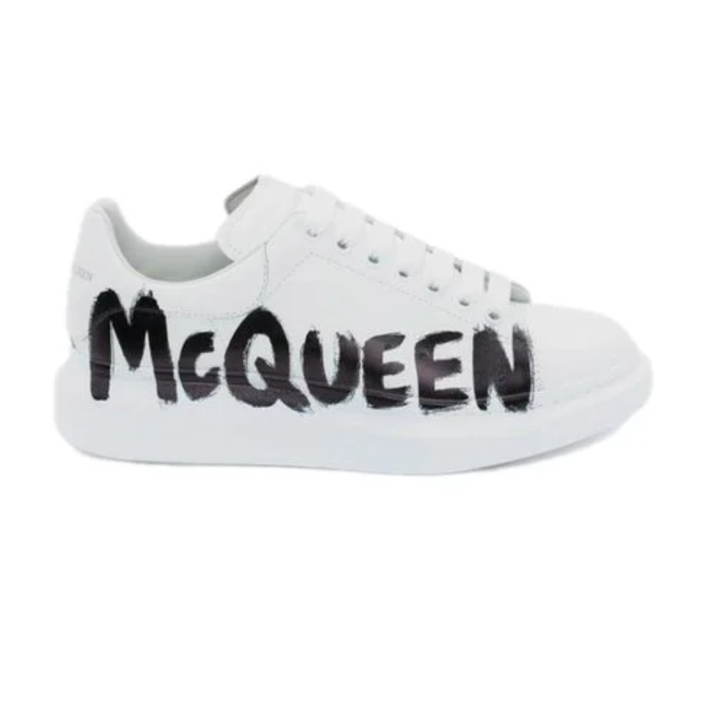 Sale Alexander Mcqueen Oversized – Graffiti White Black
