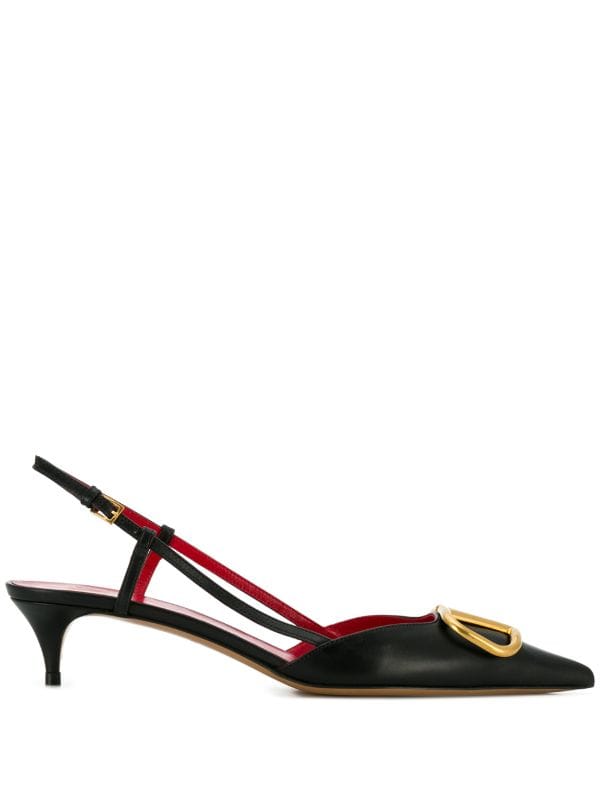 Valentino VLogo signature calfskin slingback pump