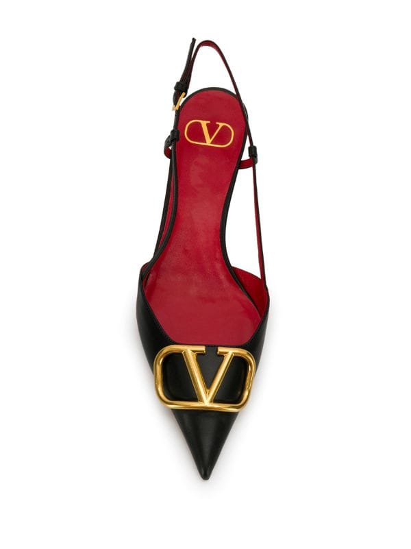 Valentino VLogo signature calfskin slingback pump