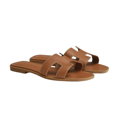Hermes Oran sandals brown